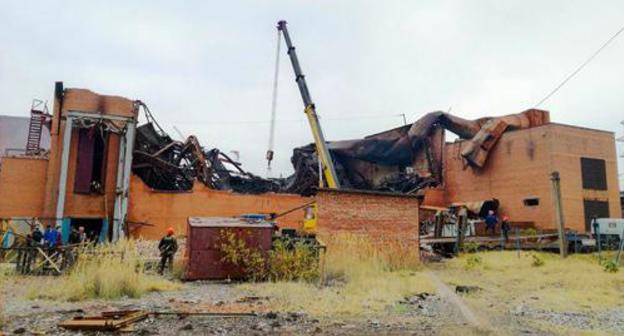 The "Electrozinc" plant after a fire. Photo by Emma Marzoeva for the "Caucasian Knot"