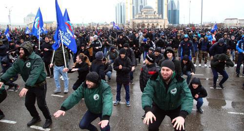 The international exercises "18.03.18: We choose a strong country!". March 5, 2018, Grozny. Photo by Musa Sadulaev/IA 'Grozny-Inform' http://www.grozny-inform.ru/news/health/93795/