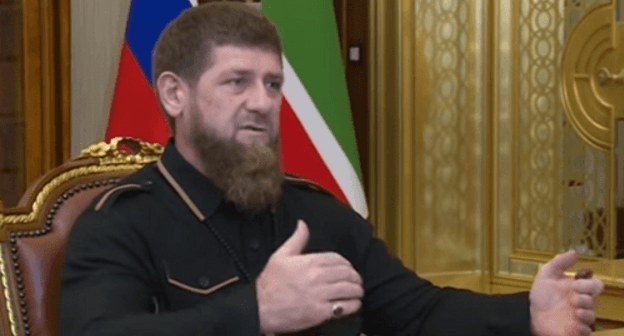 Ramzan Kadyrov talks about "provocateurs" on the Chechen-Ingush border. Screenshot of the video by the "Grozny" TV Channel https://www.youtube.com/watch?v=FAE72FCnegE