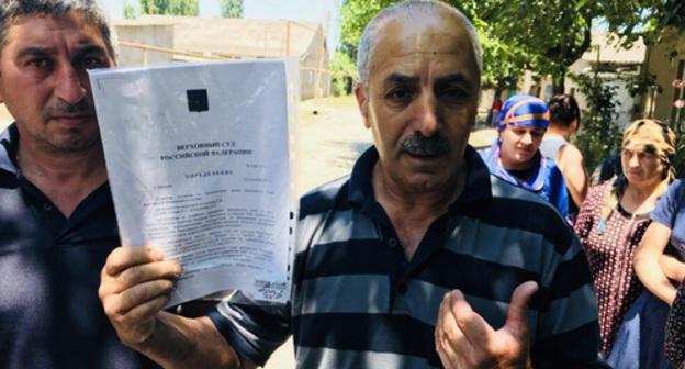 Kudrat Mutalibov, a resident of the Dagestani village of Novo-Aul. His house is to be demolished. Dagestan, June 23, 2018. Photo by Patimat Makhmudova for the "Caucasian Knot"