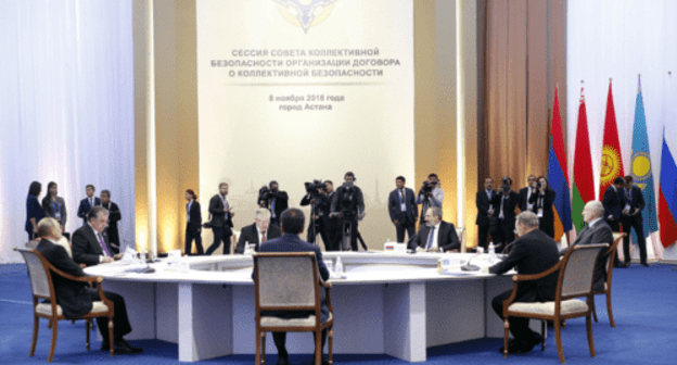 Meeting of CSTO Council in Astana, November 8, 2018. Photo: website of Armenia prime minister, http://www.primeminister.am/hy/press-release/item/2018/11/08/Nikol-Pashinyan-attended-CSTO-meeting/