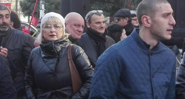 Participants of a protest action held in Marjanishvili Square in Tbilisi on November 25, 2018. Photo by Inna Kukudjanova for the "Caucasian Knot"