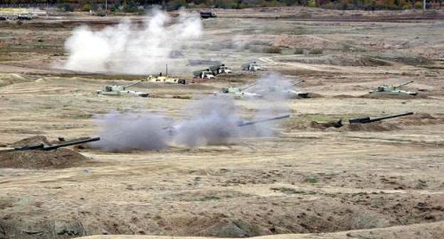 Military drills of the Azerbaijani Army. Photo: website of Ministry of Defence of Azerbaijan,. https://mod.gov.az/ru/news/v-ramkah-kshvi-vojska-nahchyvanskogo-garnizona-uspeshno-proveli-etap-s-boevoj-strelboj-video-24912.html