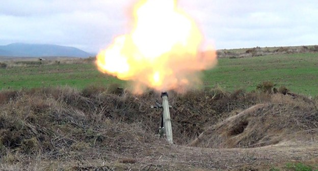 Military drills of the Azerbaijani Army. Winter 2018/2019. Photo: press service of the Ministry of Defence of Azerbaijan. https://mod.gov.az/ru/news/voinskoe-obedinenie-provelo-ucheniya-s-boevoj-strelboj-video-25075.html