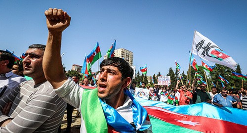 Protest rally in Baku, May 30, 2016. Photo by Aziz Karimov for the Caucasian Knot