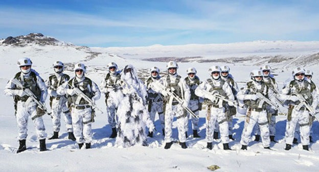 Azerbaijani soldiers during military training. February 2019. Photo by the Ministry of Defence of Azerbaijan