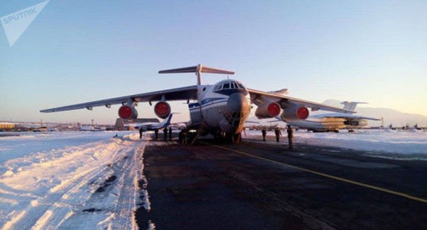 Airplane carrying humanitarian aid to Syria. Photo: Sputnik / David Galstyanhttps://ru.armeniasputnik.am/analytics/20190213/17272378/armyanskij-dolg-platezhom-krasen-pochemu-ssha-tak-nervno-otreagirovali-na-missiyu-v-sirii.html