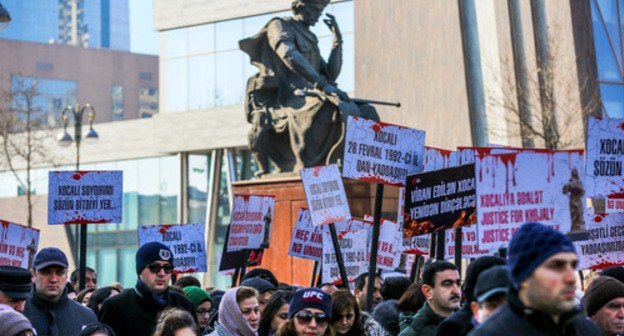 Rally in memory of victims of the Khojaly tragedy, Baku, February 26, 2019. Photo by Aziz Karimov for the Caucasian Knot