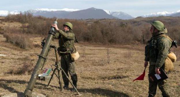 Russian military exercises held in Abkhazia. Photo by the press service of the Southern Military District 