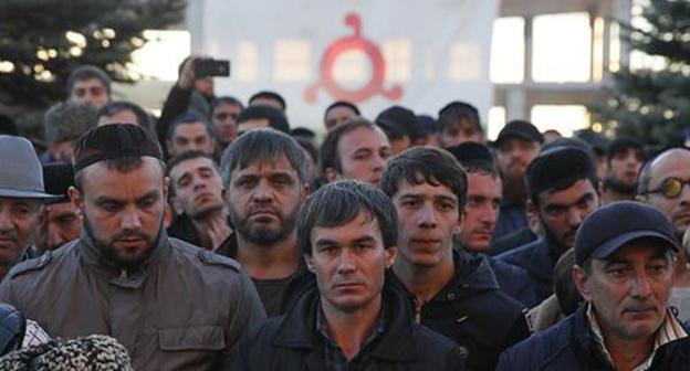 Participants of rally in Magas, October 6, 2018. Photo: REUTERS/Maxim Shemetov