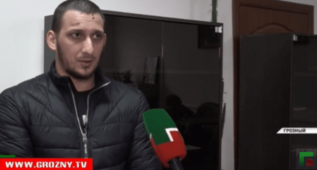 Muslim Djambekov. Screenshot from news broadcasting by GTRK 'Grozny', March 29, 2019, https://www.youtube.com/watch?v=ns-5-o3IxDM