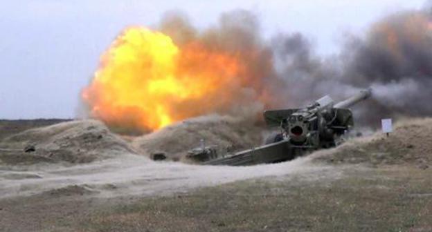 Military exercises of the Azerbaijani army. Photo by the Ministry of Defence for Azerbaijan, https://mod.gov.az