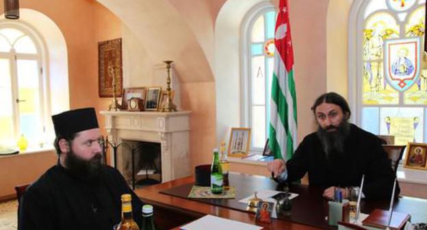 A session of the Council of the Holy Metropolis of Abkhazia on May 17, 2019, which has decided to close New Athos Monastery for tourists. Photo from the website of the Metropolis 