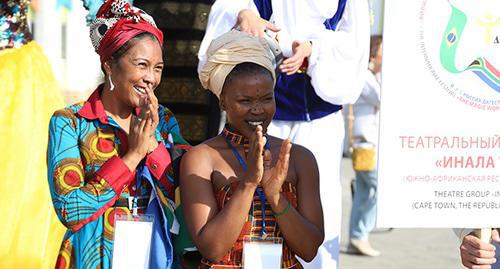 Artists from South Africa at the opening of the festival in Makhachkala. Photo by the press service of the Dagestani Ministry of Culture 