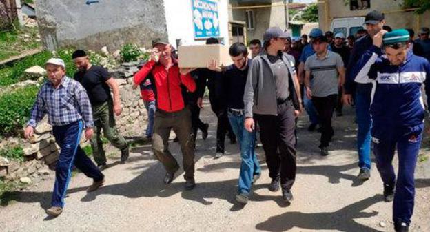 The ceremony of reburial of the remains of Khadji Murad. Photo by Alexander Nechepurenko https://haqqin.az/news/151510