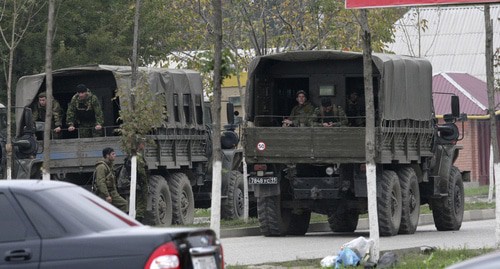 Law enforcers. Photo: REUTERS/Alkhan Gargayev