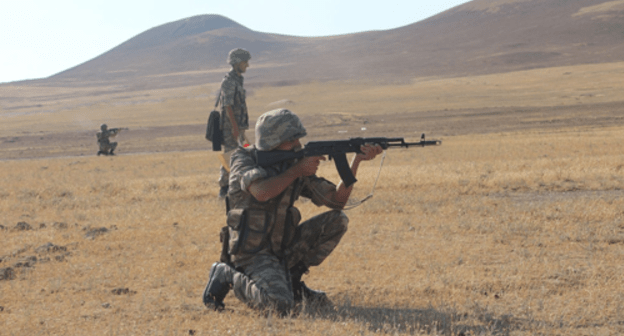 Azerbaijani soldiers. Photo: press service of the Ministry of Defence of Azerbaijan, https://mod.gov.az