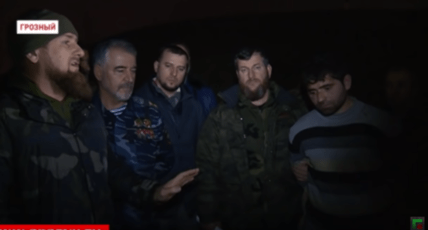 Screenshot of the video by the Grozny TV channel "In Chechnya, a member of an illegal armed formation hiding during a special operation in the Kurchaloi district was captured" https://youtu.be/n1ZXQ-2qdRA