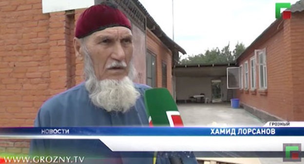 Khamid Lorsanov. Screenshot of the video by the Grozny TV channel https://www.youtube.com/watch?v=Kks7juAgjis