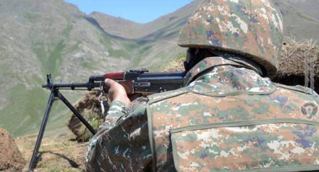 An Armenian soldier. Photo by the press service of the Armenian Ministry of Defence http://www.mil.am/hy/news/6108