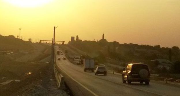 The "Gerzelsky Bridge". August 19, 2019. Photo by Magomed Akhmedov for the "Caucasian Knot"