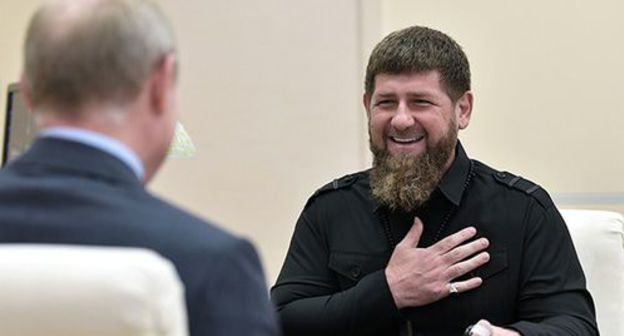 Ramzan Kadyrov (on the right) and  Vladimir Putin. Photo: Sputnik/Alexei Nikolsky/Kremlin via REUTERS