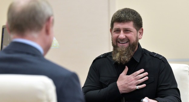 Ramzan Kadyrov during his meeting with Russian President Vladimir Putin, August 31, 2019. Photo: REUTERS / Alexei Nikolsky