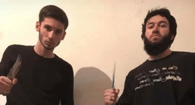 Mikail Miziev and Akhmed Imagozhev, alleged attackers on road-and-patrol post in Magas, December 31, 2019. 