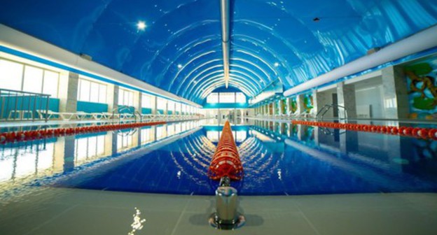 A swimming pool at the "Anji Arena" sports complex. Photo https://anji-arena.ru/spa-tsentr-arena.html