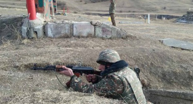 Soldier of the Armenian Army. Photo: press service of the Ministry of Defence of Armenia, http://www.mil.am/ru/news/7402