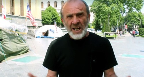 Malkhaz Machalikashvili, uncle of Moris Machalikashvili. Screenshot from video posted at 'Kavkaz.Realii' Channel, https://www.youtube.com/watch?v=Iv5tQwBZMwc