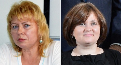 Marina Dubrovina, an advocate, and Elena Milashina, a journalist. Photo by Svetlana Kravchenko for the Caucasian Knot, US State Department. Collage made by the Caucasian Knot
