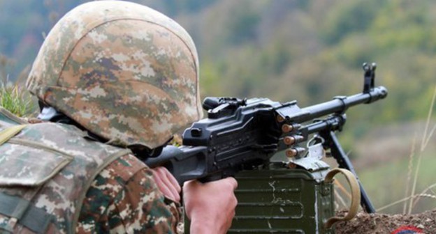 A soldier of the Defence Army of Nagorno-Karabakh. Photo by the press service of the Ministry of Defence of the Nagorno-Karabakh Republic