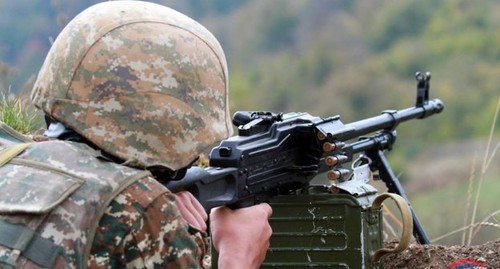 A soldier of the Defence Army of Nagorno-Karabakh. Photo by the press service of the Ministry of Defence of the Nagorno-Karabakh Republic