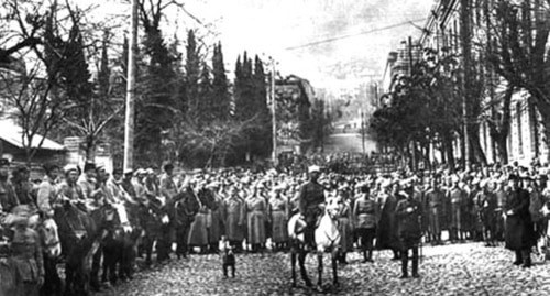 Red Army enters Tbilisi (February 25, 1921). Photo: https://ru.wikipedia.org/