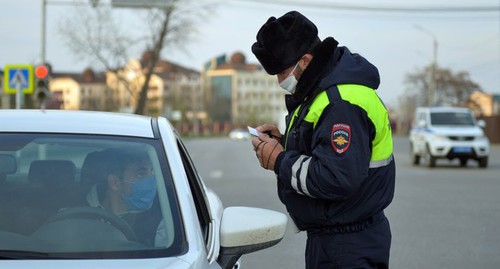 The identity check in Grozny. Photo: REUTERS/Ramzan Musaev