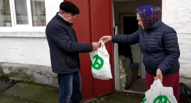 Screenshot of the report "Akhmat-Haji Kadyrov Foundation has organized large-scale charity event", https://youtu.be/had09ll1aGI