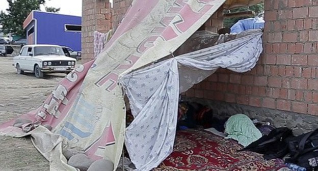 Camp in Kullar. Screenshot from video posted by the Caucasian Knot