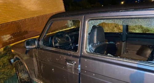 A car after shelling. Photo: ingushetia.sledcom.ru