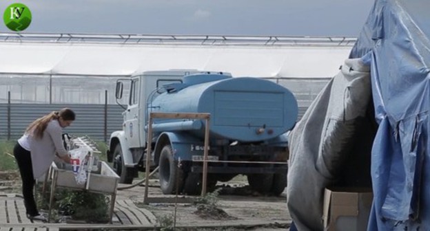 Camp in Kullar. Screenshot from the video posted by the Caucasian Knot