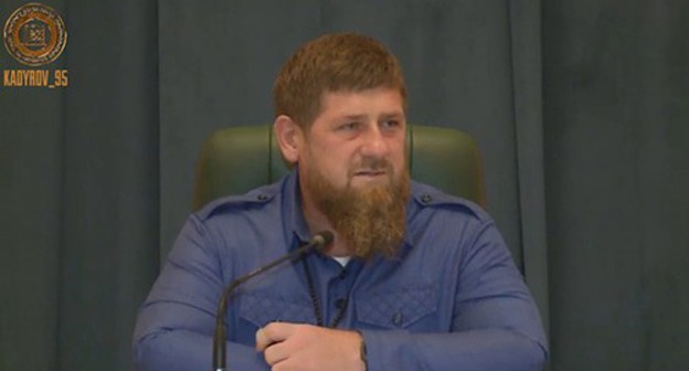 Ramzan Kadyrov. Screenshot of the video https://vk.com/ramzan?z=video279938622_456243487%2F626a2f48358e2ca0fc%2Fpl_wall_279938622