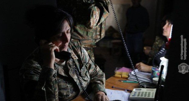 Soldier of the Armenian Army in Karabakh conflict zone. Photo: press service of the Ministry of Defence of Armenia, https://mil.am/ru/news/8436