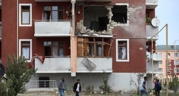 Residential house after shelling, Azerbaijan, October 1, 2020. Photo by Aziz Karimov for the Caucasian Knot