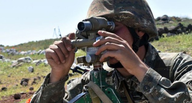 A soldier of the Armenian army. Photo by the press service of the Armenian Ministry of Defence https://mil.am/hy/news/8385