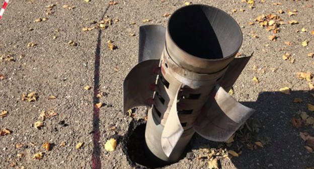 An unexploded ordnance. Nagorno-Karabakh, October 20, 2020. Photo by Alvard Grigoryan for the "Caucasian Knot"