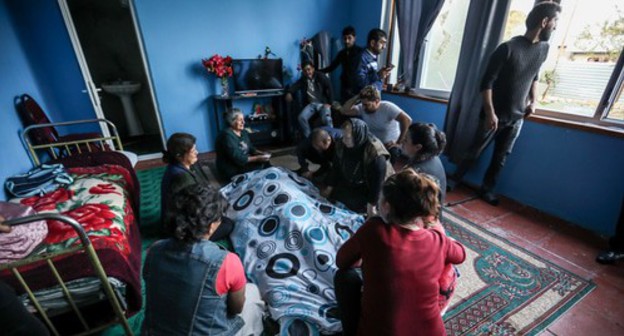 Burial in the village of Garayusifli after artillery shelling of October 27, 2020. Photo by Aziz Karimov for the Caucasian Knot 