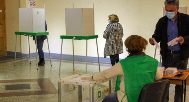 Polling station in Tbilisi, October 31, 2020. Photo by Inna Kukudzhanova for the Caucasian Knot