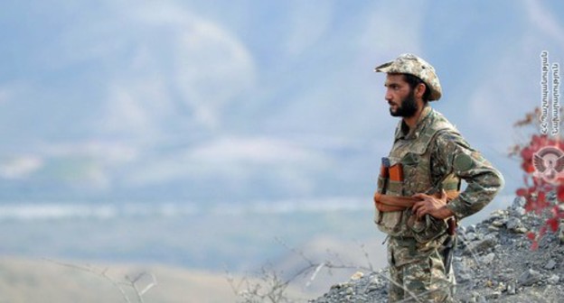 An Armenian soldier. Photo by the press service of the Armenian Ministry of Defence https://mil.am/ru/news/8613