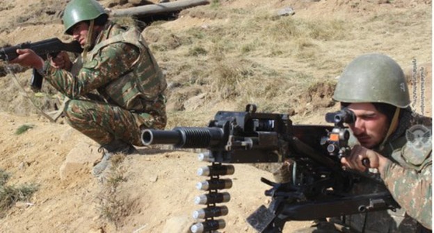 Soldiers of the Armenian army. Photo by the Ministry of Defence of Armenia https://mil.am/hy/news/8643