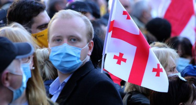 Participants of a rally in Tbilisi, November 8, 2020. Photo by Inna Kukudzhanova for the Caucasian Knot